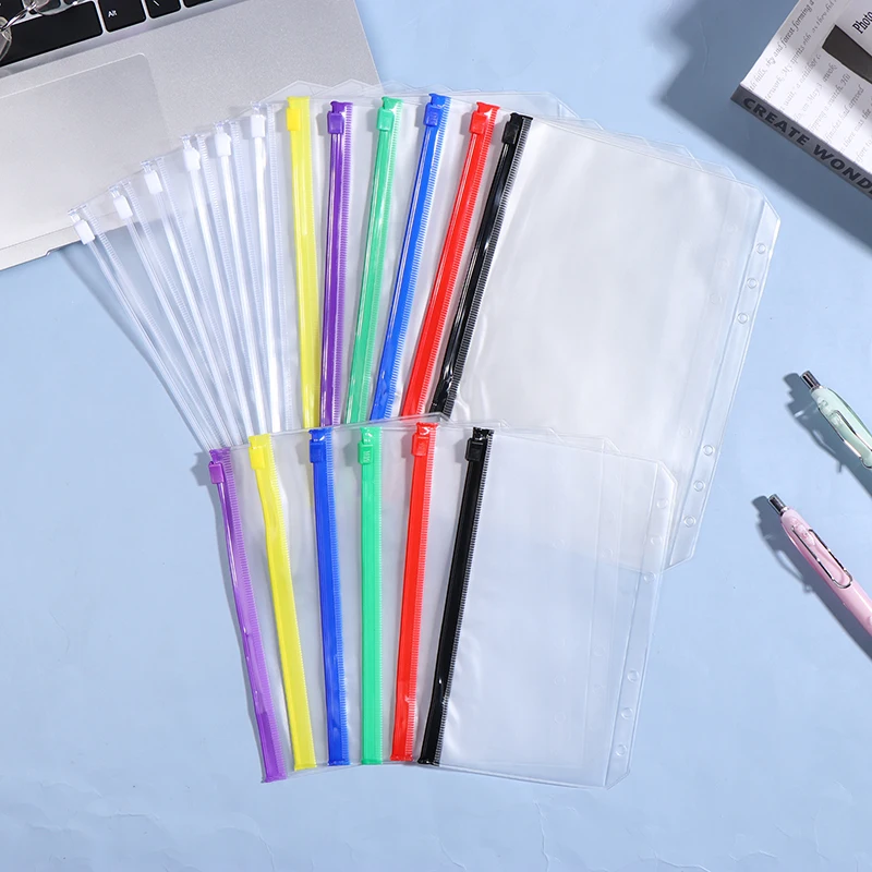 Specially Supply A6 Frosted Color Zipper Bag Notebook Storage Bag Looseleaf Book