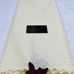 2024 New Cotton Lace African Atiku Fabric High Quality Swiss Voile Polish Lace Cotton Fabrics for Men and Women Aso Ebi Laces