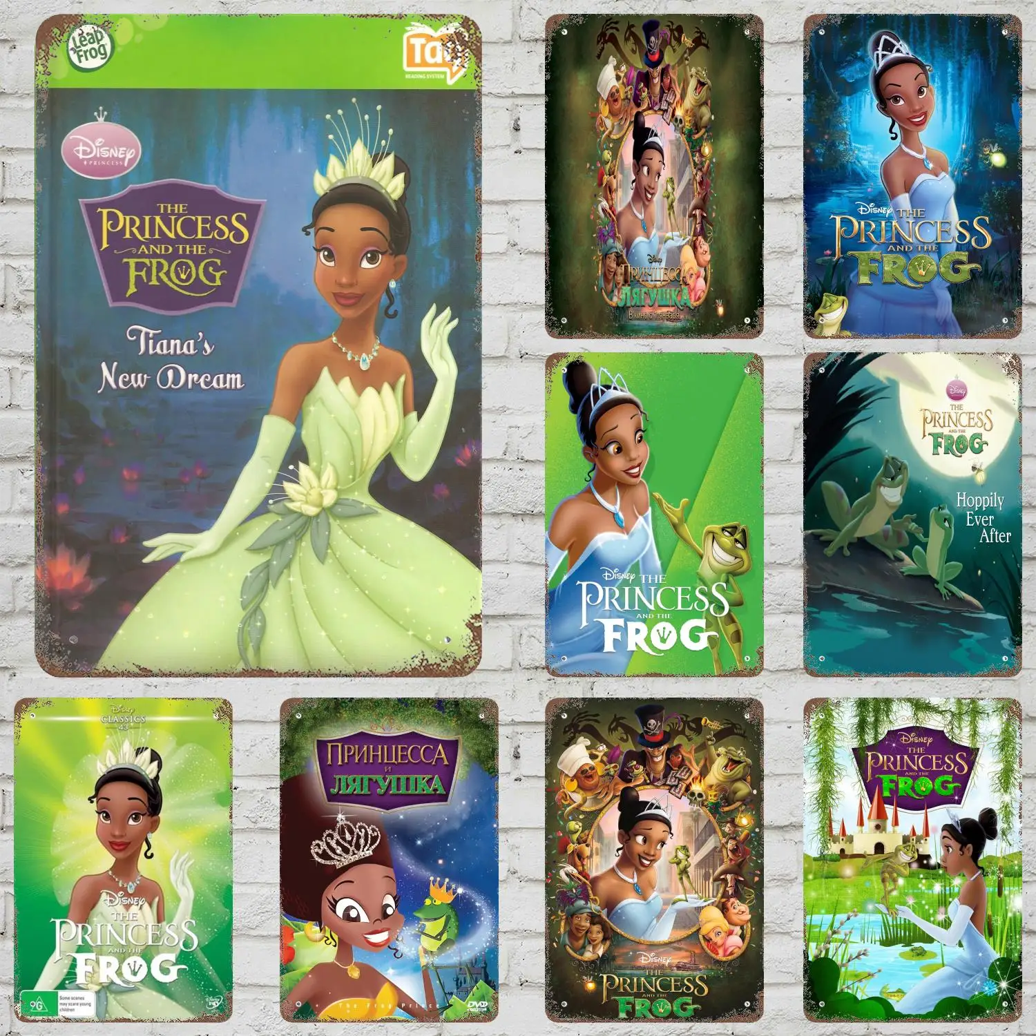 

MINISO The Princess and the Frog Decor Vintage Metal Signs Tin Signs Captain Poster Decor for Bar Pub Cave Wall Decoration