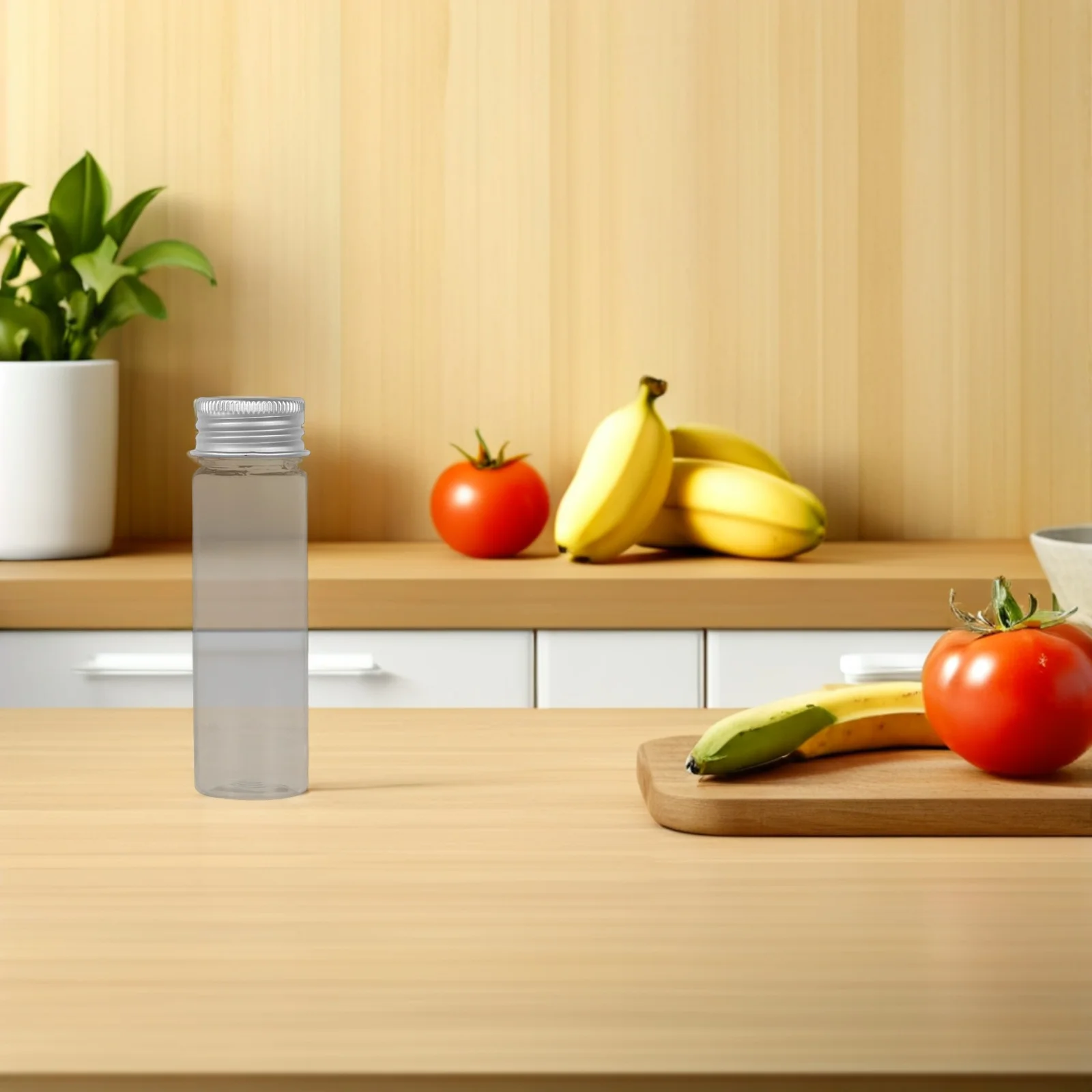 

20pcs Transparent Food Bottle 50Ml Clear Plastic Test Tube Storage Containers Caps For Candy Bath Salt Samples Lab Vials Sample