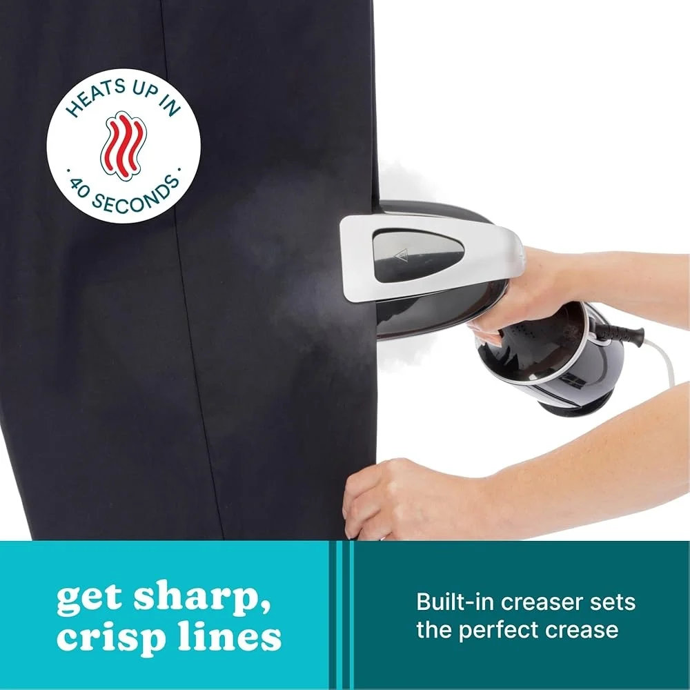 PerfectSteam-vaporizador de ropa portátil de lujo, tecnología Turbo, vapor continuo de 15min, accesorio de pliegue incorporado, calentamiento rápido