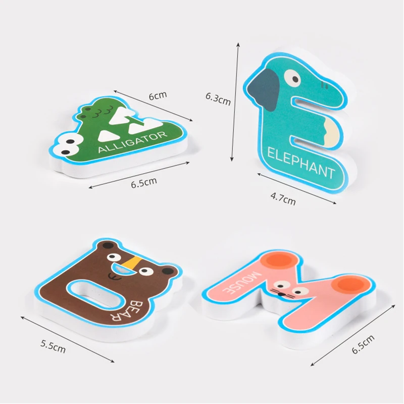 Baby Bath Toy EVA Foam Animal Sticker Floating Alphabet Letter Number Puzzle fai da te vasca da bagno educativa bagno giocattoli d'acqua per bambini