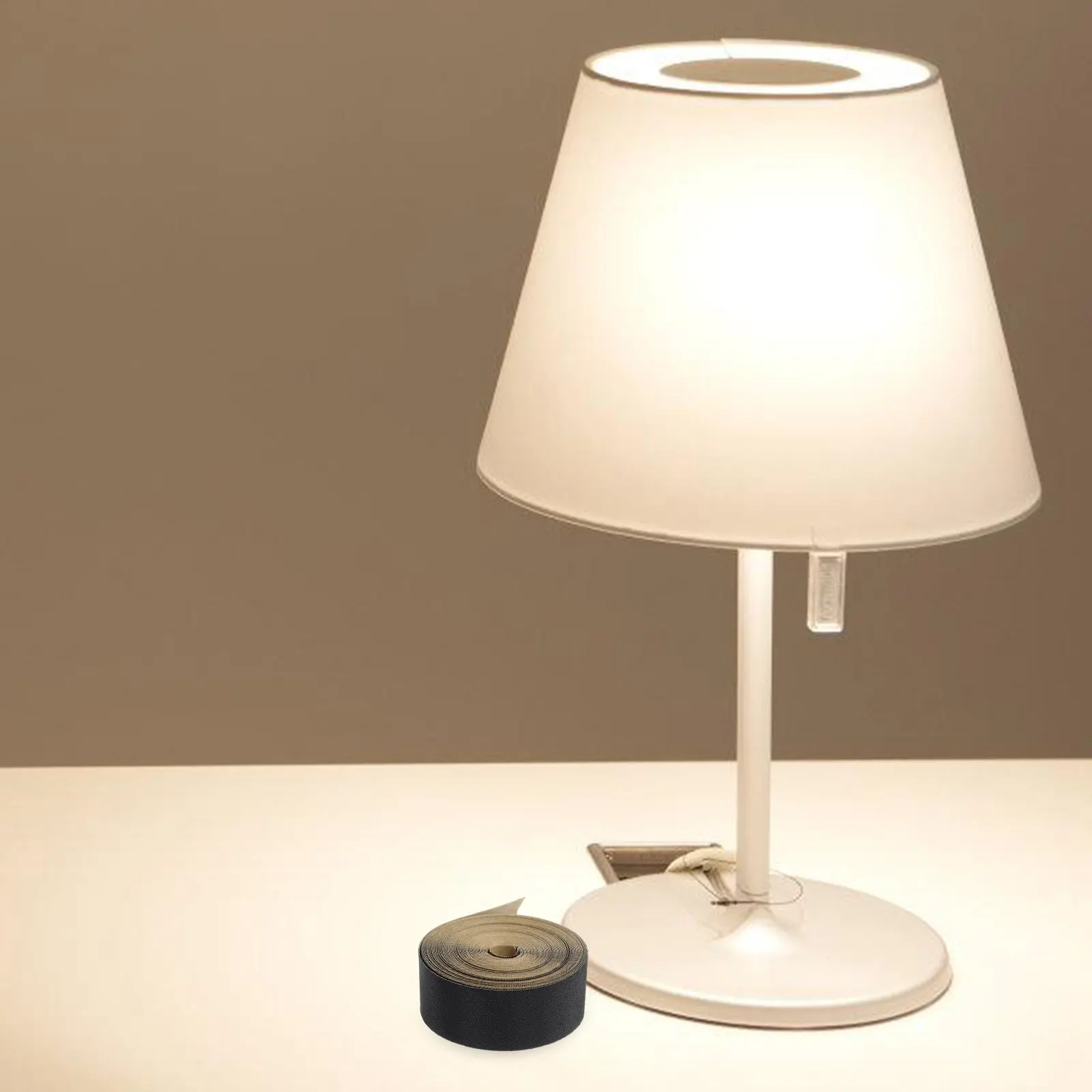 

Cloth Lamp Shade Edging Tape Vintage Natural Linen Fabric Lampshade Material Light Shade Edges Banding Accessory Home Decor