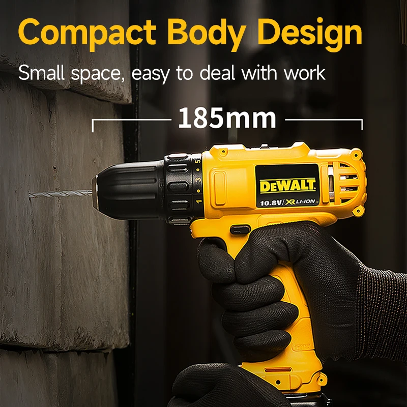 Imagem -04 - Lithium Furadeira Elétrica 10.8v 12v 24n.m Multifunções Handheld Velocidade Variável Casa Recarregável Broca de Mão Poderosa Dewalt-dcd701