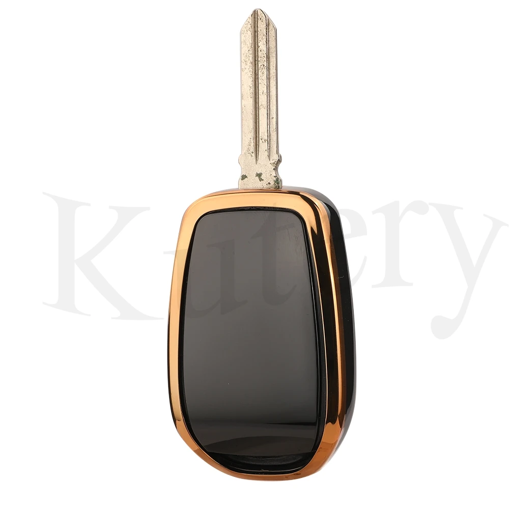 Jingyuqin 2/3 Buttons Soft TPU Car Key Case Fob Shell Cover For Renault Kwid Traffic Symbol Dacia Sandero Logan Duster Protector