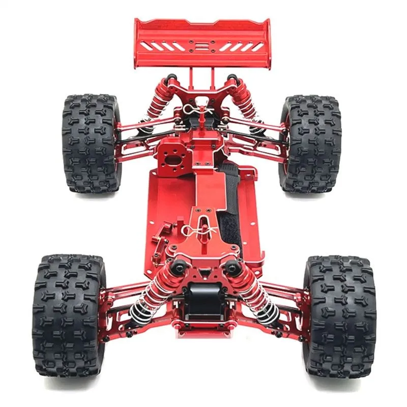 Zestaw tylnej skrzydłowej części AM-X12 do samochodów RC Wltoys w skali 1/14 i 1/12, modele 144001/144010 144016 124007 Riaario 14001R 14001T, ulepszony wspornik tylnej części.