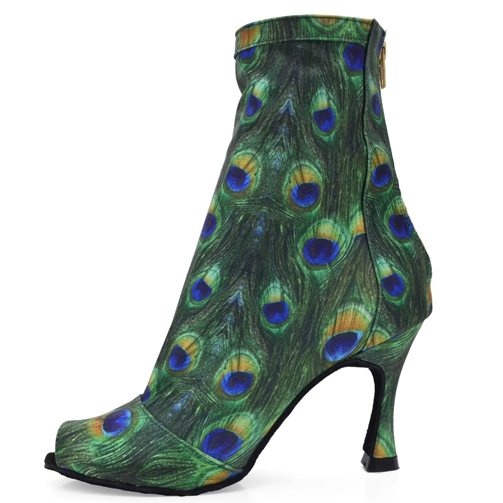 Bottes de danse latine pour femmes, chaussures de danse de salon à talon bricolage, sandales pour filles, chaussures de fête, vert malachite, chaussures de phtalsa BachMiSalsa