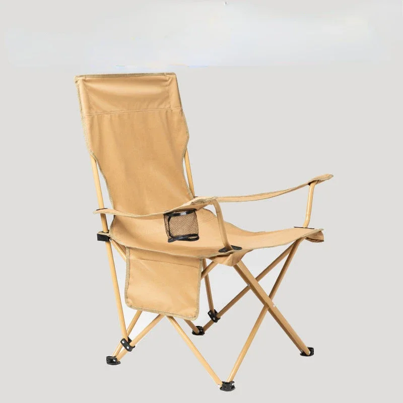 Outdoor Folding Chair with Armrests Oxford Cloth Fishing Art Sketch Backrest Camping Chair Beach Foldable Portable Chairs