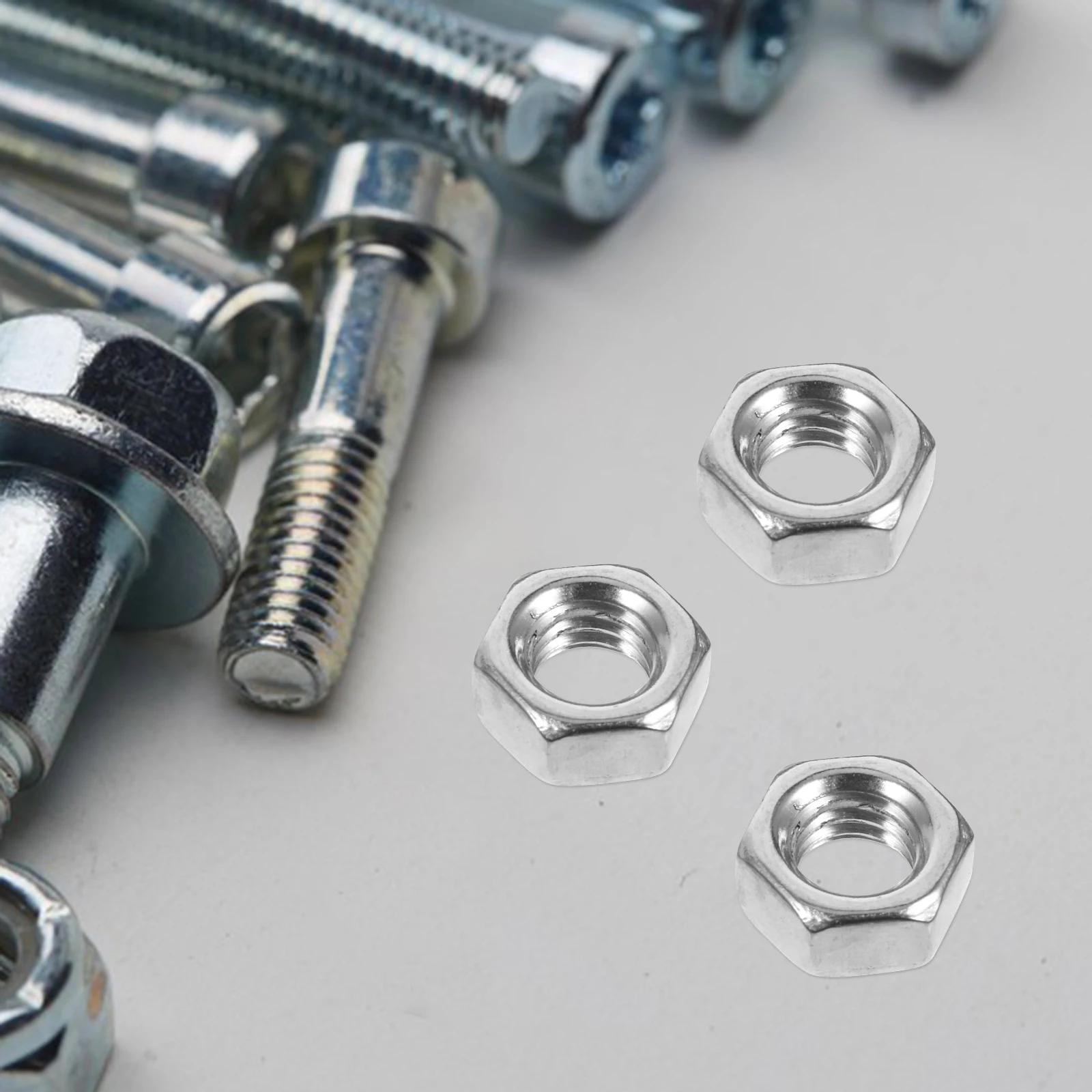 

180pcs Nut Fasteners M6 304 Stainless Steel Hardware Nuts for Lamp Thread Suitable Construction Machinery Automotive