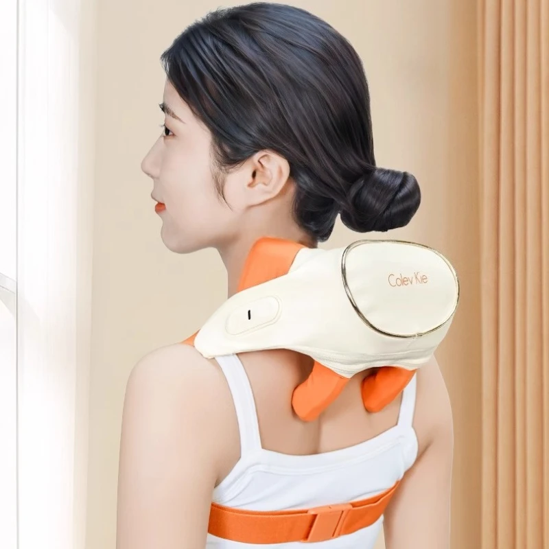 Master Hand Neck and Shoulder Massager Cervical Spine Massager Trapezius Neck Massagers Hot Compress Electric Portable Massager
