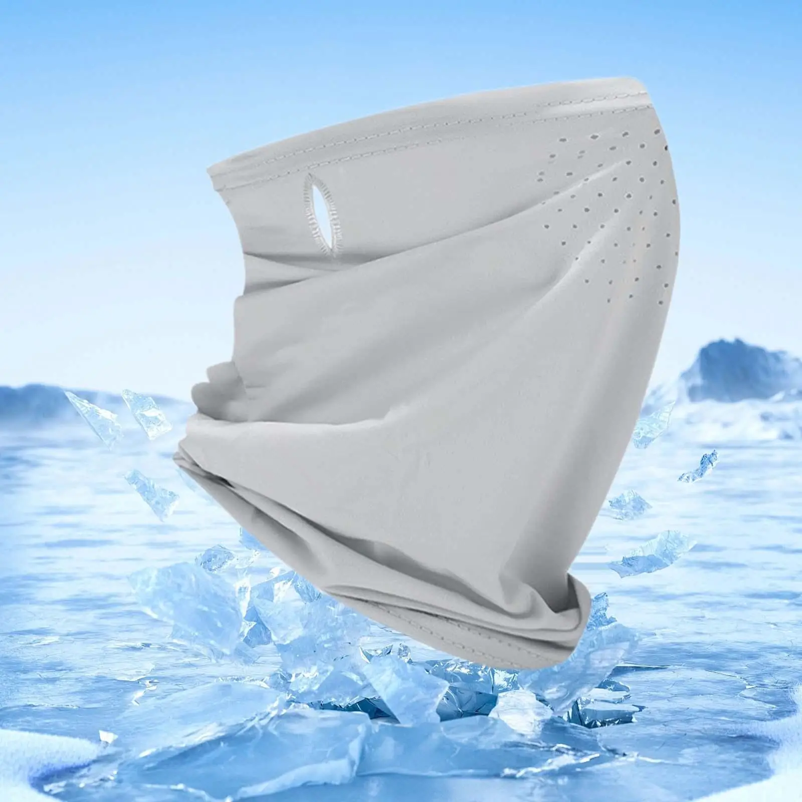 Polaina fina y transpirable para el cuello, bufanda, Bandana, cubierta protectora solar para la cara para mujer, playa, viajes al aire libre