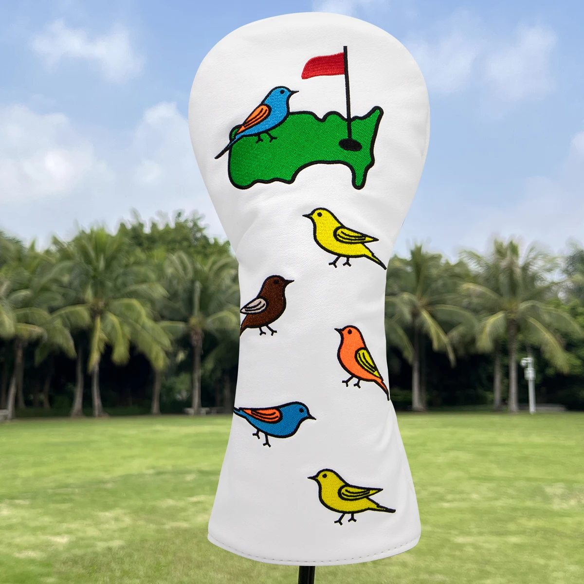 Golf Club Head Covers Golf Wood Head Cover for Driver Fairway Wood Covers Hybrid Headcoves with Birds Design