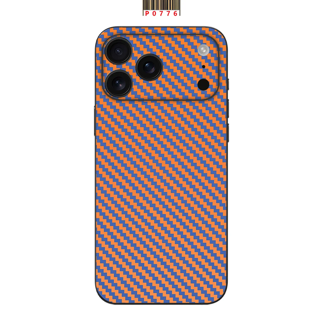 

For Apple iPhone17 Air 16 15 14 13 Pro Max Full body Back Cover Decal Skin 3D Carbon Fiber Rear Protective Sticker Film