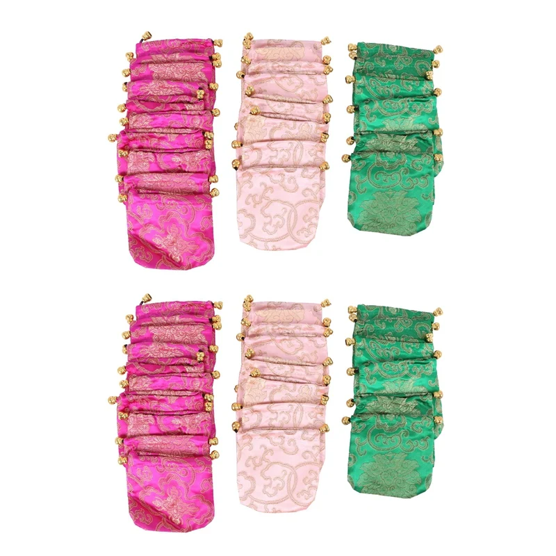 

48Pcs Silk Brocade Jewelry Pouch Bag, Drawstring Coin Purse,Gift Bag Value Set