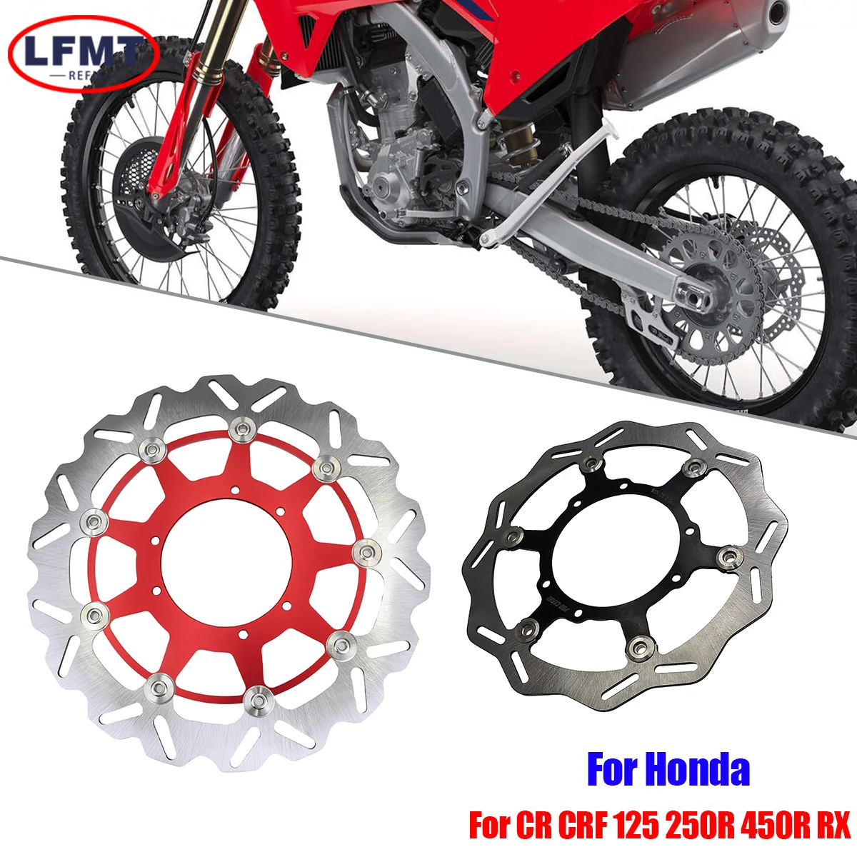 260MM 320MM Motocross Rotor Disk Vorne Schwimmende Bremse Für Honda CR125E 125R 250E 250R CRF250X 450X 450R 250RX 450RX CR CRF RX