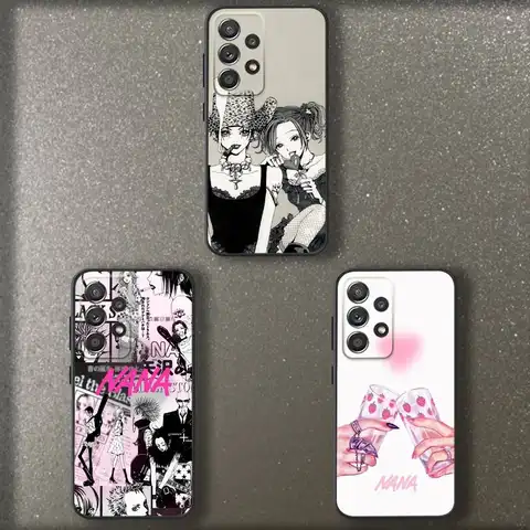 Anime N-Nanas Telefonskal för Samsung S 25, 24, 23, 22, 30, 21, 10, 9, Ultra, Plus, Lite, FE, 4, 5 G Mjukt Svart Skal 8 best sales Nana-fallet - №8