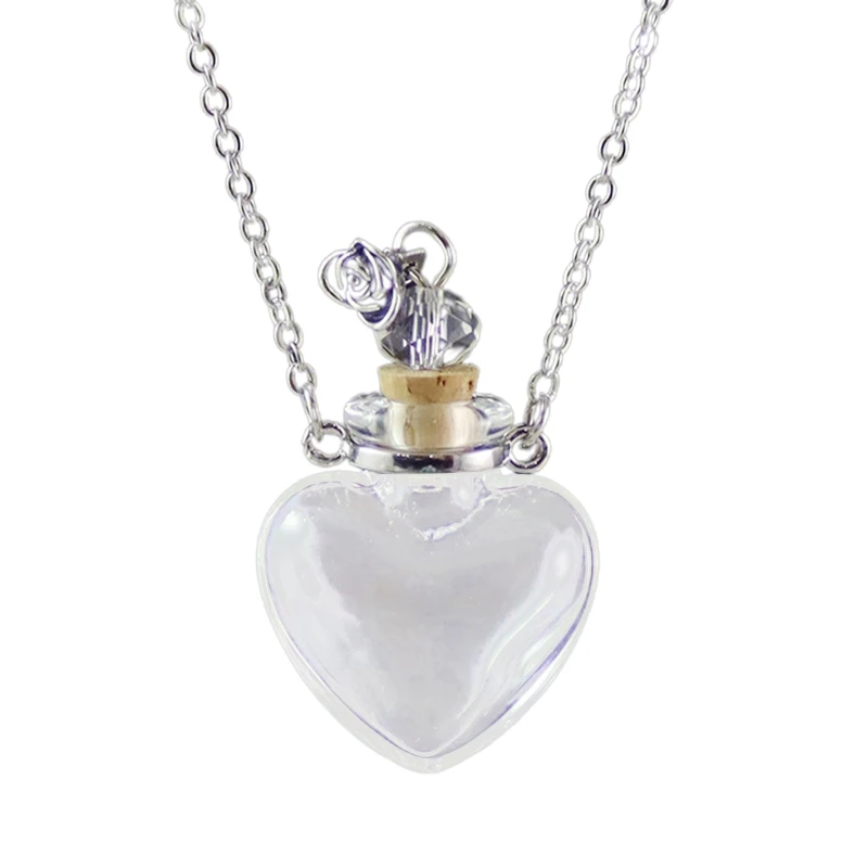 Clear Water Drop Bottle Necklaces Essential oil Keep Openable Make a for Wish Pendant Blood Vial Necklace For Wo