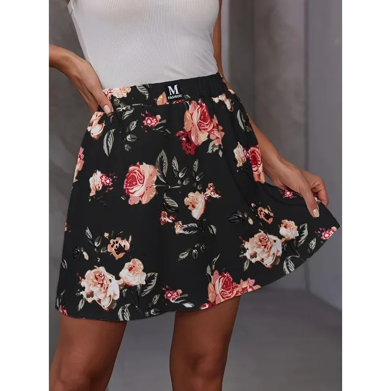 

Модная юбка с принтом для отдыха, повседневная, трендовая