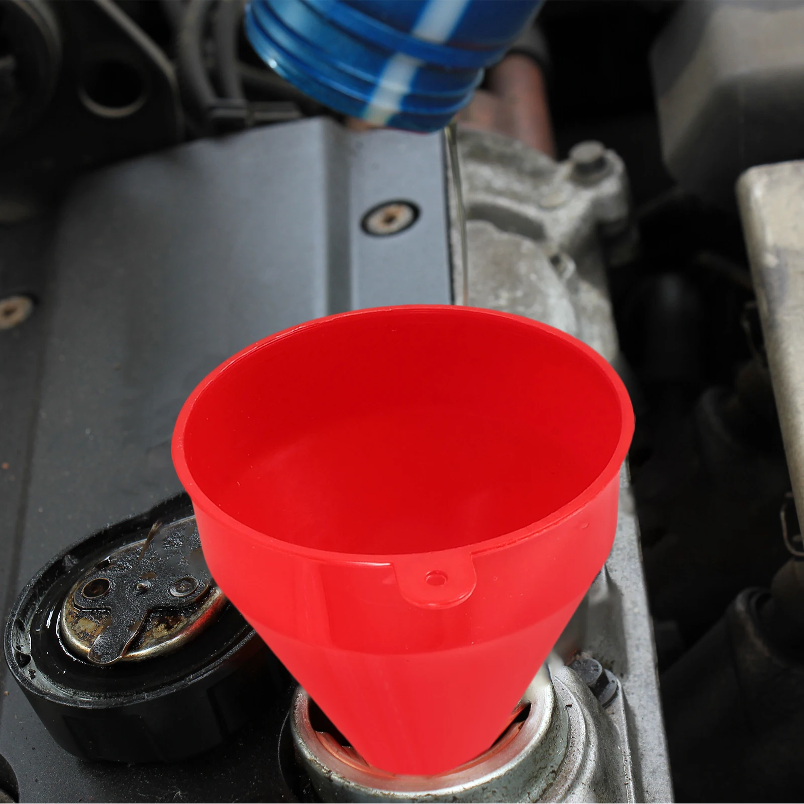 

Extended Flow Tube Funnel Funnels with Flexible Hose Oil Wide Mouth for Change Automotive Plastic Extra Long Car
