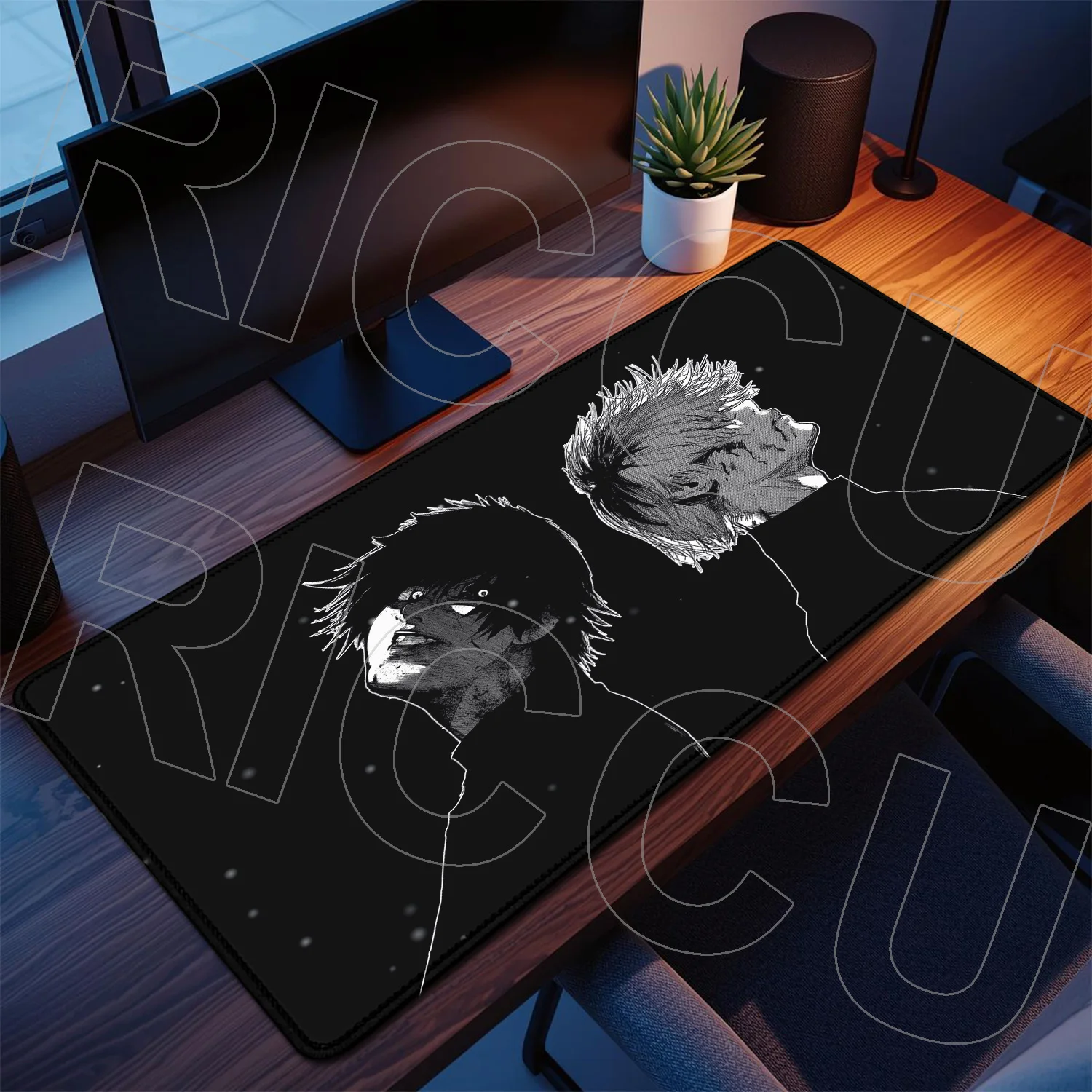 HD printing Anime Tokyo Ghoul Mouse Pad Office Computer Keyboard Desk Mat Cool Black and White Comics Gaming Pc Accessories XXL