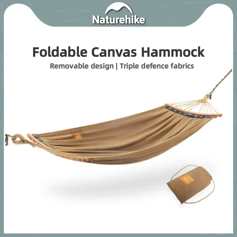 

Naturehike 2 Person Widening Removable Folding Canvas Hammock Water Proof Anti Rollover Outdoor Portable Camping Travel Hammock