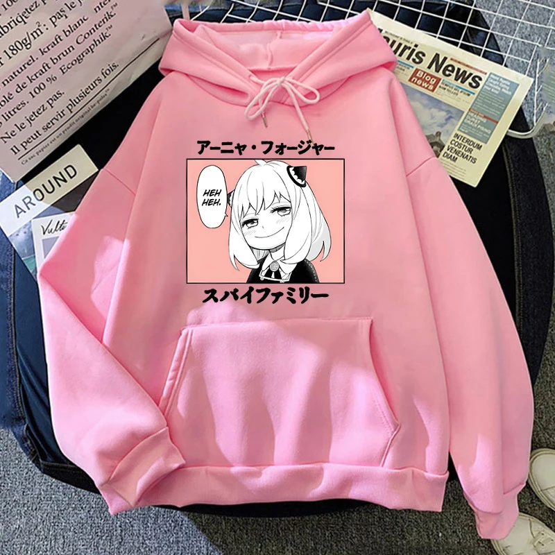 Women/Mens Hoodies Anime Anya Forger Print Hoodies Sweatshirt Winter Casual Streetwear Clothes Plus Size Tops