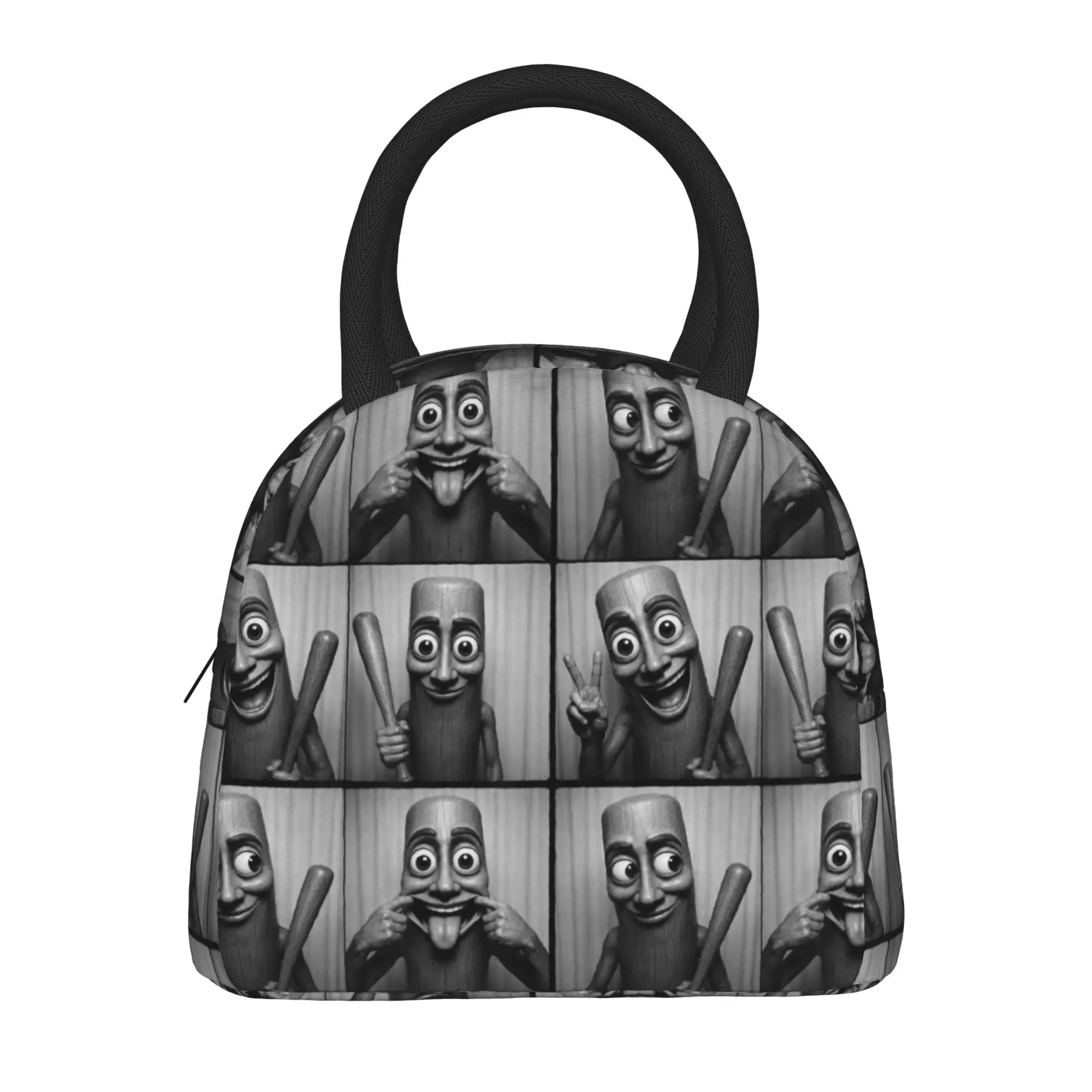 Tung Tung Tung Sahur Photobooth Lunch Bag Casual Lunch Box Travel Portable Tote Food Bags For Child Oxford Design Cooler Bag