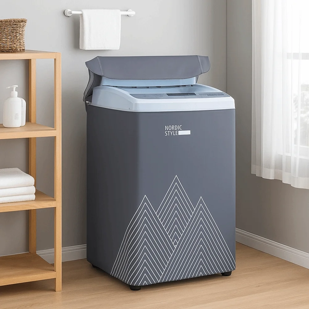 

Waterproof Washing Machine Cover Polyester Dust Proof Roller Top-opening Cover Thicken Sunscreen Protective Cover Balcony