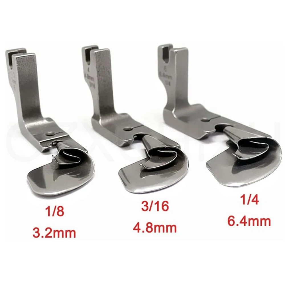 산업용 재봉 곡선 스크롤 헤머 발, # KP-589 하이 생크 밑단 풀 튜브 프레서 발, JUKI CONSEW 가수 형제, 1PC