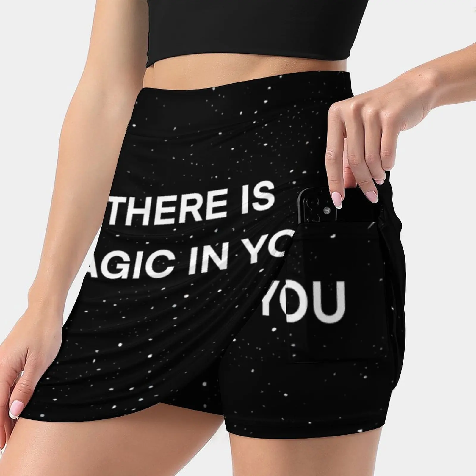 There Is Magic In You Women Mini Skirt Two Layers With Pocket Skirts Sport Fitness Running Skorts There Is Magic In You Magic