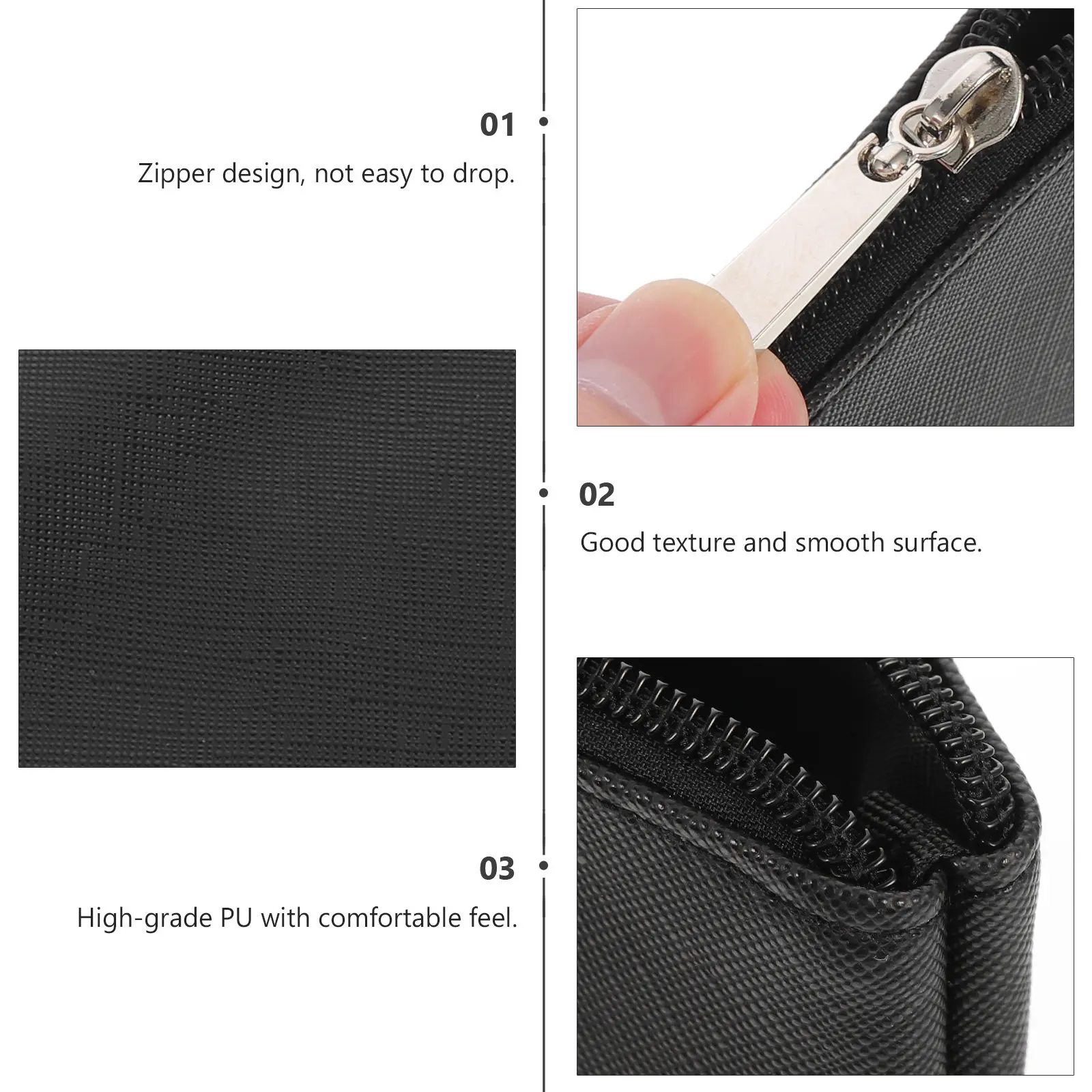 

Простая сумочка для монет из мягкого полиуретана, портативный чехол для кистей для макияжа, компактный размер, на молнии