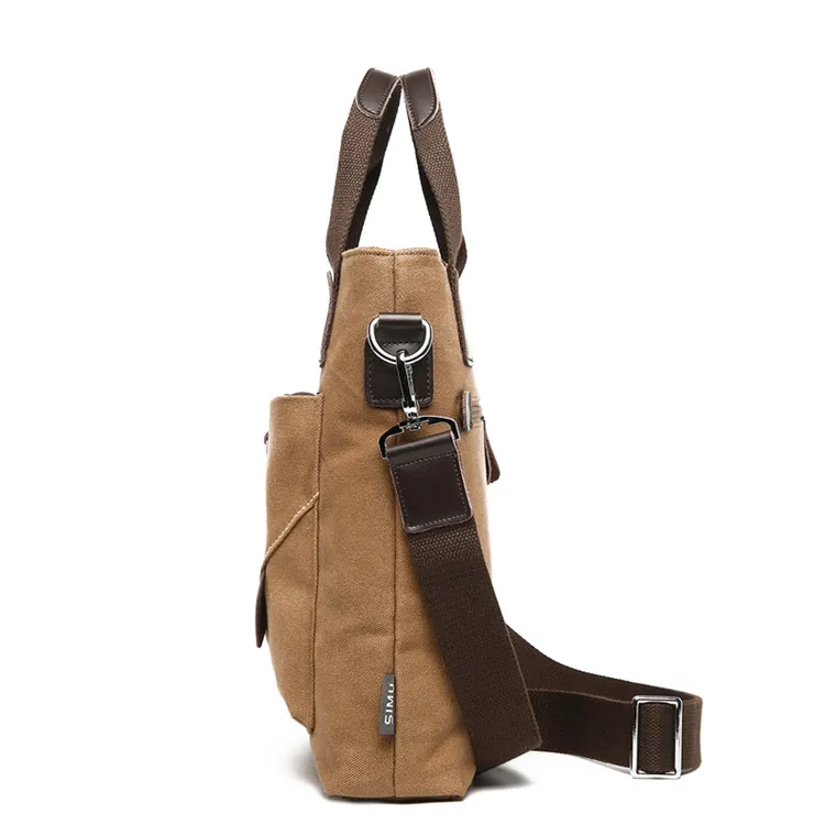 High Quality Men's Shoulder Bag Travel Crossbody bags Vintage Tote man Laptop Messenger Bags canvas male Handbags bolsas сумка view 2