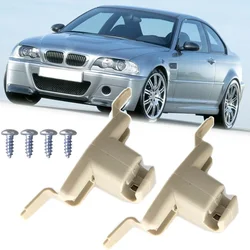 Car Accessories 2x Sun Visor Clips Holder Bracket Mount For BMW 3 5 7 Series E46 E38 E39 E53 Beige ABS Metal Hight Quailtly