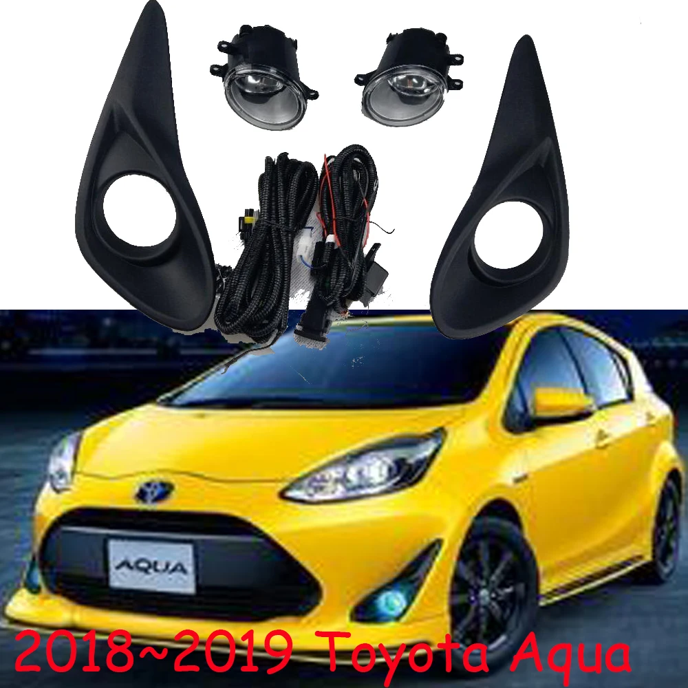 6set Car styling for headlight Toyota Aqua bumper light front lamp 2018 2019 4300K Halogen bulb wire of harness 1pcs ON/OFF