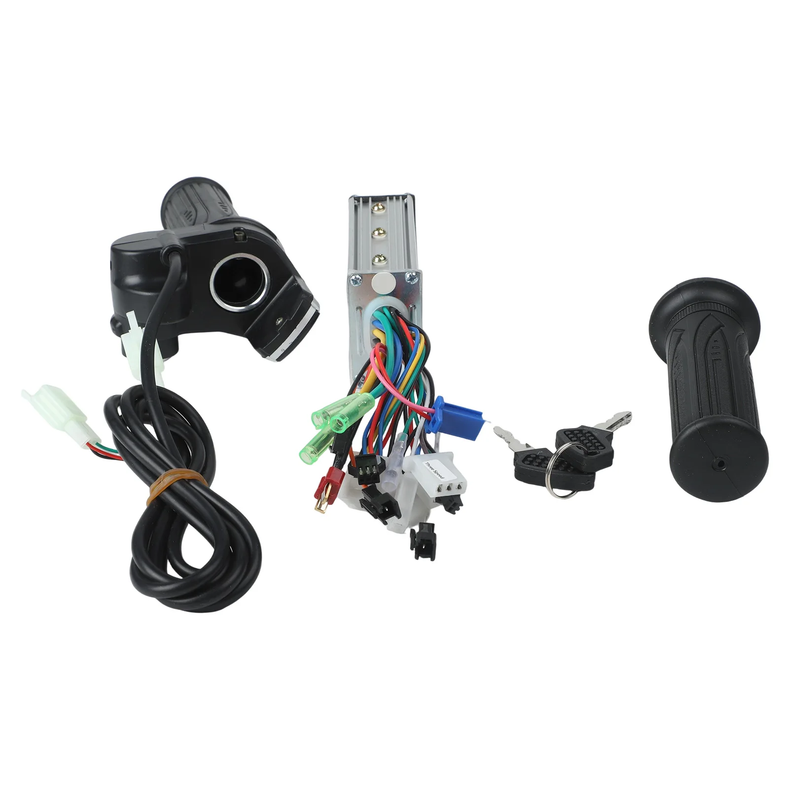 

Three Speed Throttle Controller Electric Bike Controller Ebike Controller Kit Battery Status Display Good Heat Dissipation