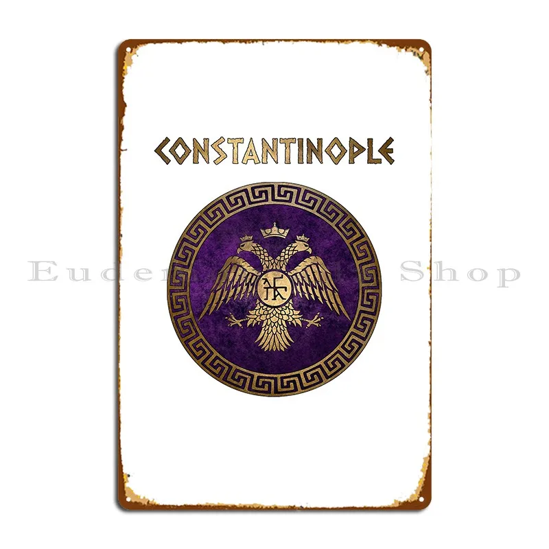 Constantinople Byzantine Empire Symbol Of Byzantium Metal Plaque Custom Wall Decor Garage Wall Mural Plates Tin Sign Poster