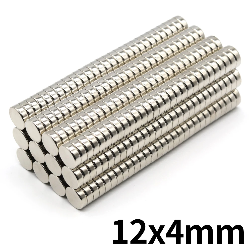 Round Magnet 12x4mm Neodymium N35 Permanent NdFeB Super Strong Powerful Magnetic Imane Disc