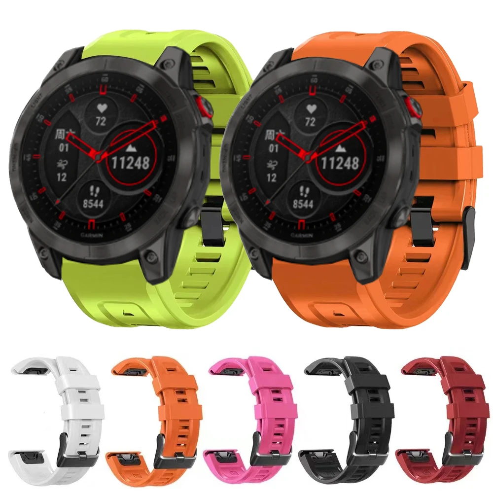 For Garmin EPIX Smart Watch Bracelet Silicone 22mm Sport QuickFit Strap For Garmin Fenix 7 6 5 Instinct 2 Approach S62 MARQ Band