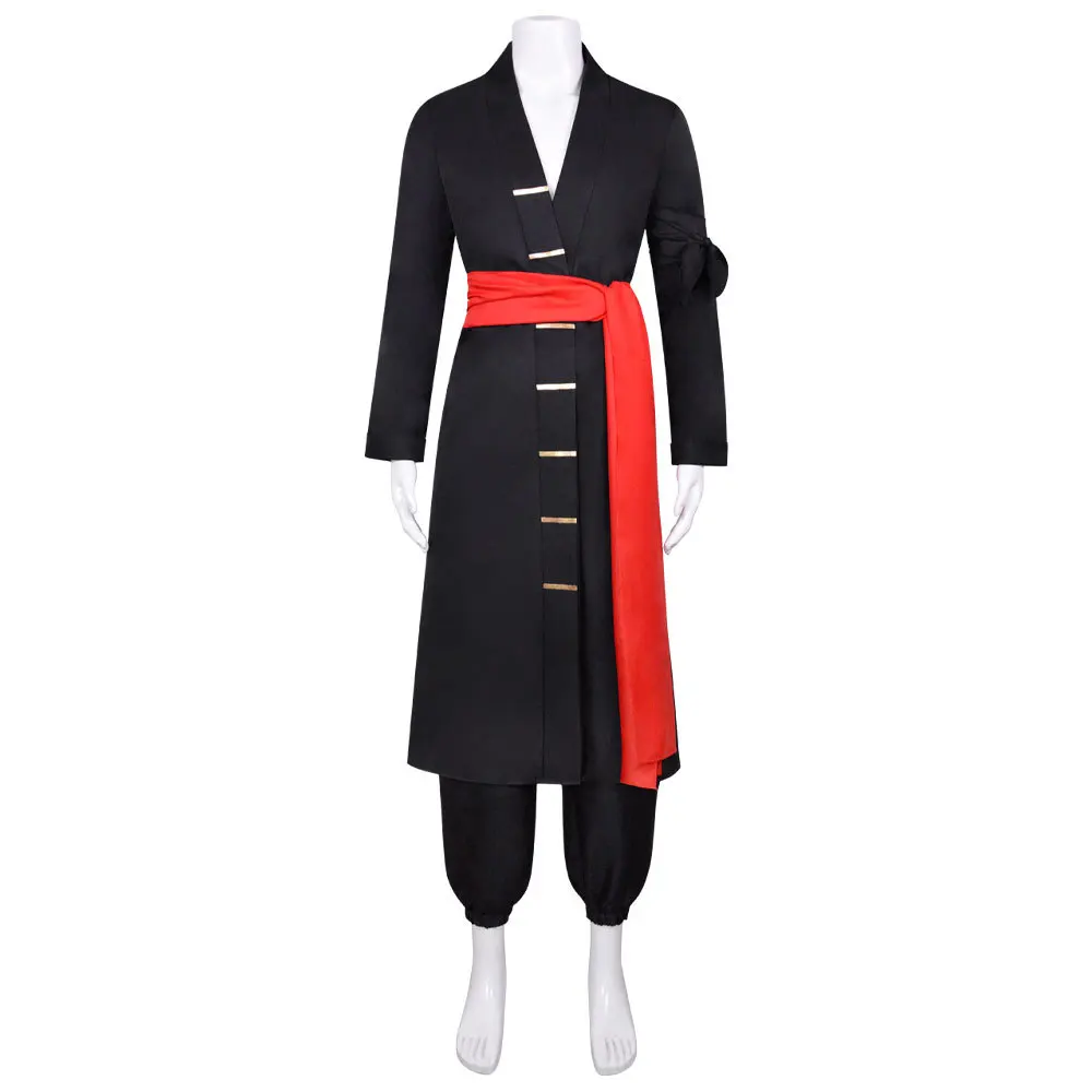 Anime Zoro Cosplay Costume Roronoa Zoro Kostum Kimono for Men Black Uniform Set Zoro Outfits Halloween Carnival Party Clothes