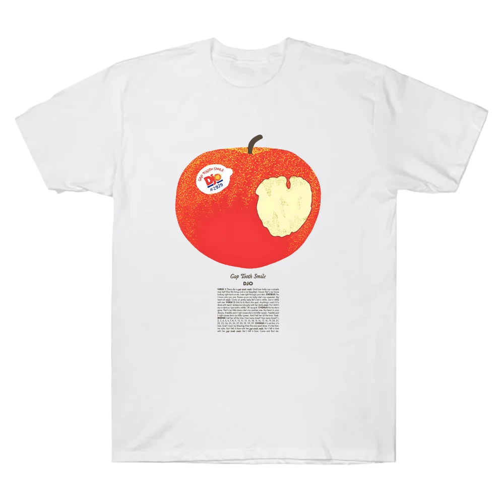 Djo Apple T-Shirt Funny Cartoon Graphic T Shirts Women Sleeve Men Short Tops High Quality Cotton T Shirt Unisex Creative Clothes
