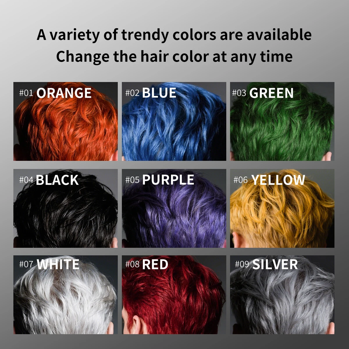 Hair Dye Styling Wax, Long-Lasting Formula, Multiple Color Options, Suitable for All Hairstyles, Suitable for Both Men and Women
