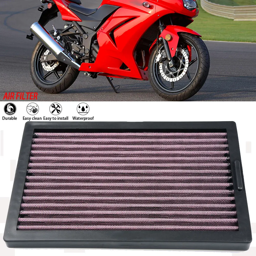 

Fit For Kawasaki Ninja 250R EX250 Z250 ER250 Ninja 300 Z300 ER300 EX300 Parts Motorcycle Intake Cleaner Air Filter Accessories