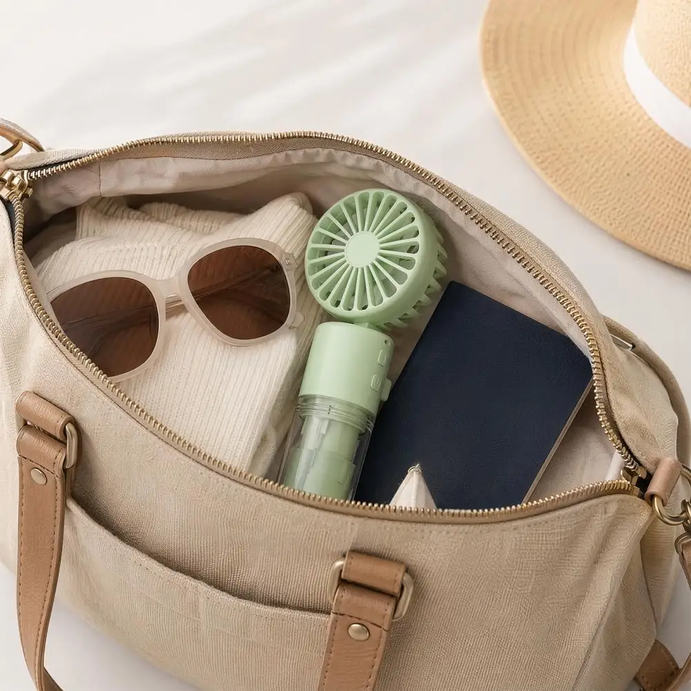 Portable Handheld Fan Handheld Mist Fan Portable Handheld Misting Fan with 4 Speeds Usb Rechargeable Personal Small for Travel