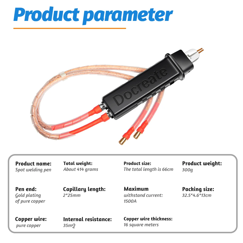 Spot Welding Pen Integrated Spot Welder Hand-held with Automatic Trigger for 18650 Battery Trigger Weld Mini Spot Weld Pen Tool