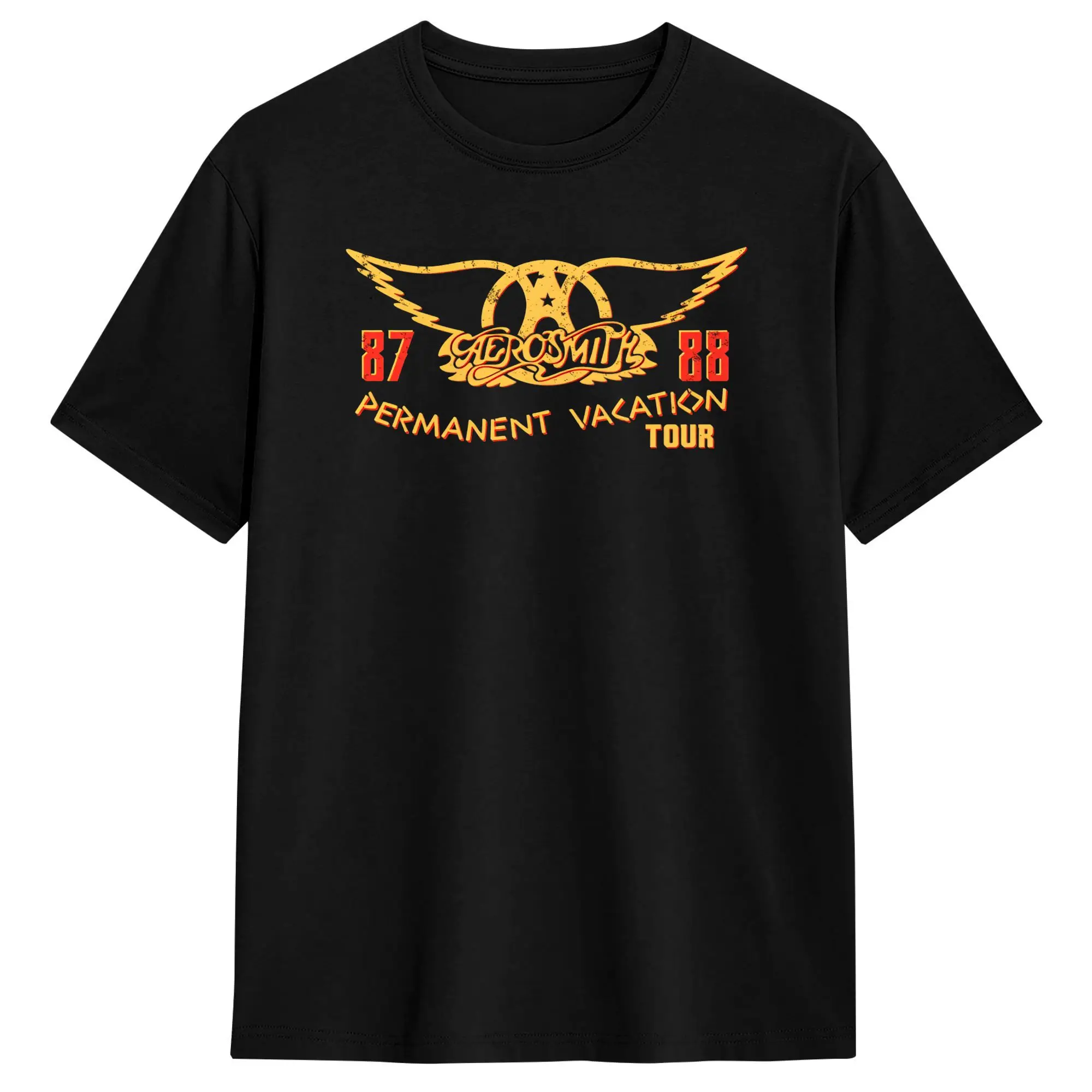 Aerosmith Permanent Vacation Tour '87-88 T-Shirts Leisure  Summer Tee Shirt Vintage 100 Cotton Clothing Plus Size 5XL