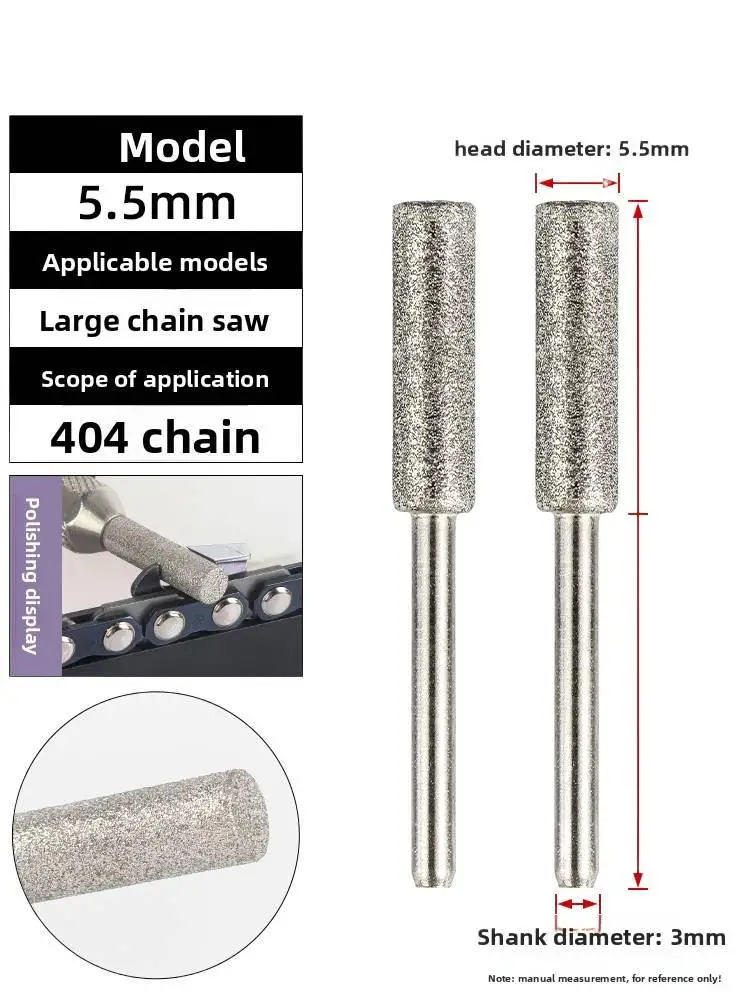 Adatto per testine smerigliate da 5,5 mm di grandi motoseghe [2 pezzi] accessori