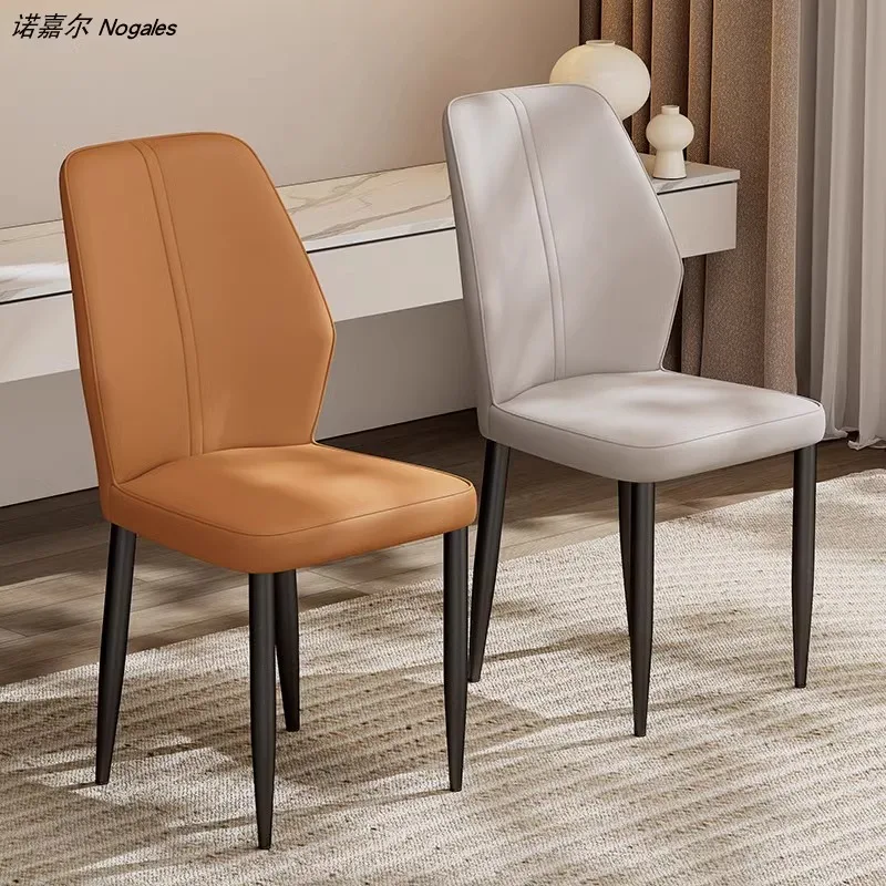 Modern Luxury Dining Room 4 6 8 10 Dining Chairs Set Indoor Hotel Kitchen Cafe Leather Metal Banquet Beautiful Design Latest