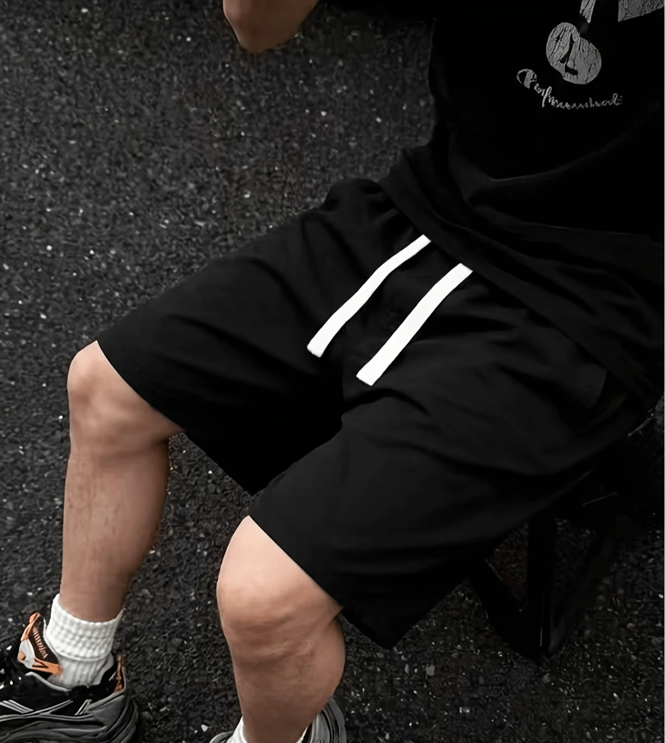 Men's  Stylish and Versatile Solid Color Casual Shorts Loose Fit Elastic Waistband with Drawstring Suitable for  Everyday Wear