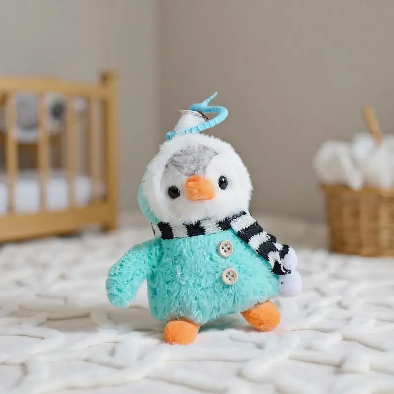 Kostbaar sjaal met vakantie-thema Pinguïn pluche sleutelhanger speelgoed; Tashanger, coole rugzakaccessoire, verjaardagstraktatie voor meisjes