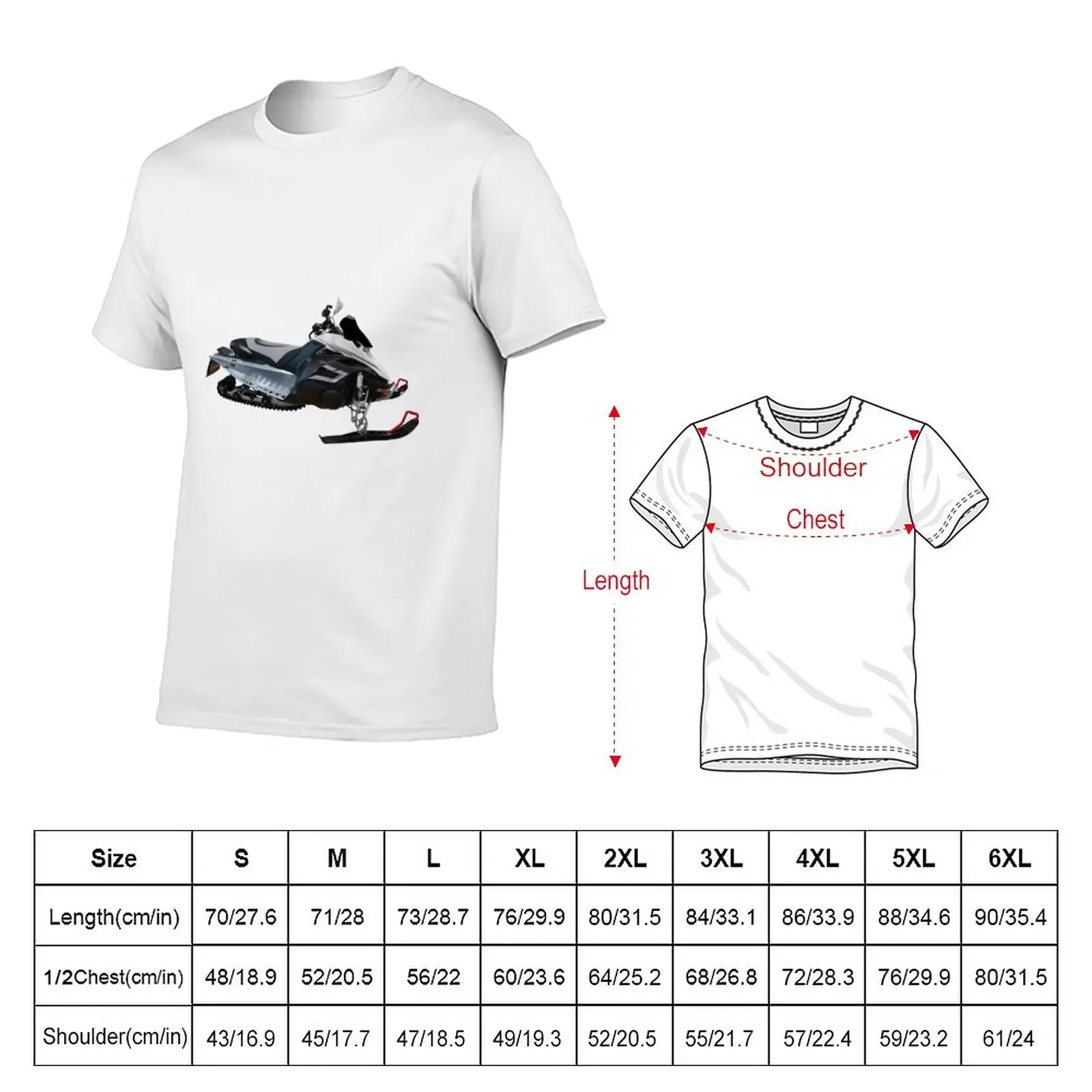 Ski-doo snowmobile isolated on white T-Shirt boys whites Blouse hippie clothes t shirts for men cotton